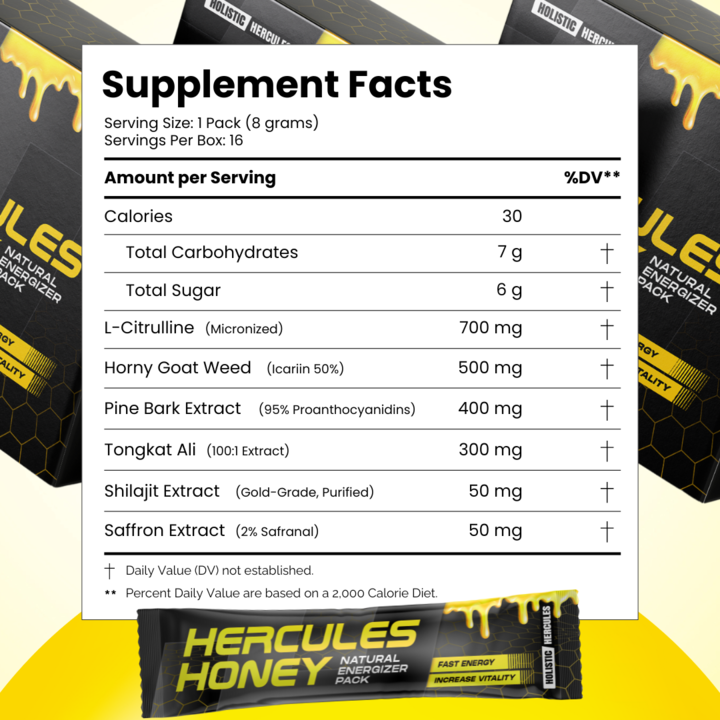 Hercules Honey Sticks (Full Box 16 Units)