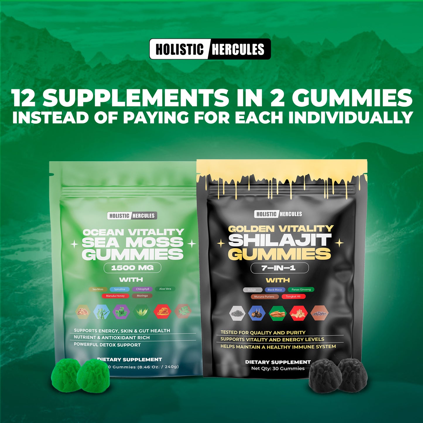 Hercules Stack Gummies Bundle 30 Gummy