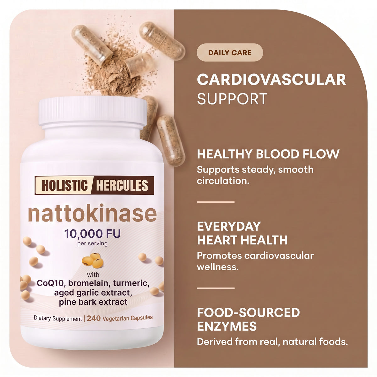 Holistic Hercules Nattokinase Capsules
